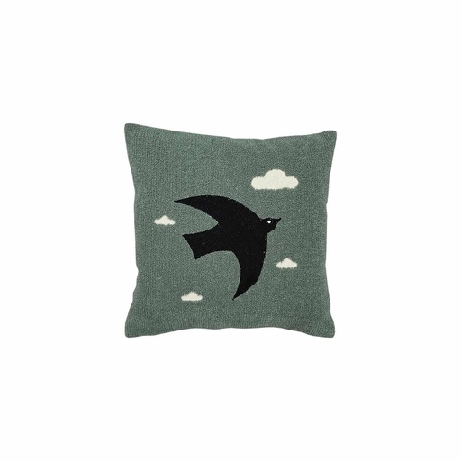 [OP000026] Coussin bouclette oiseau bleu