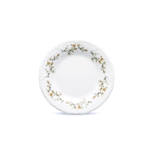 [FD000047] Assiette plate 20,5cm  fleur rétro