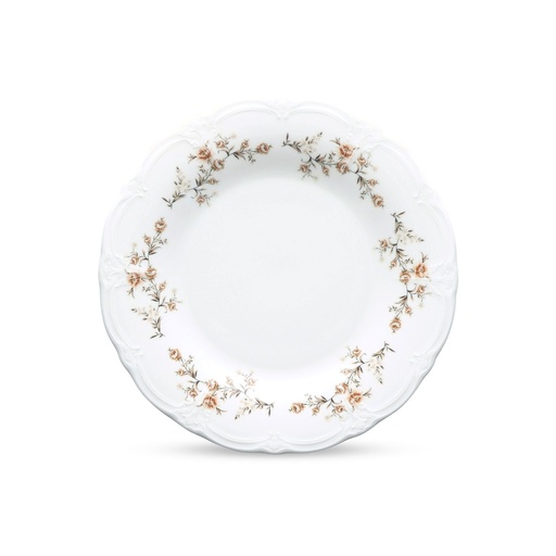 [FD000046] Assiette plate 27cm  fleurs rétro