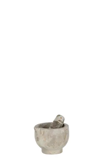 [JL000178] Mortier pilon en marbre beige 