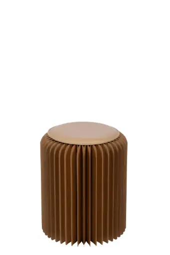[JL000184] Pouf pliable en papier camel