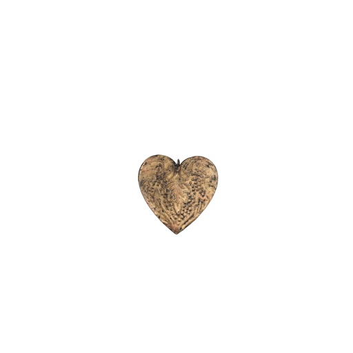 [PO000847] Noël coeur métal à suspendre mordoré MM