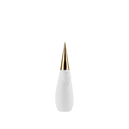 [RW000711] Père noël bonnet doré porcelaine