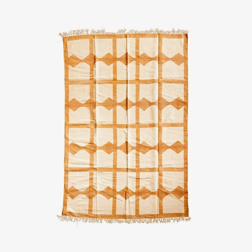 [CH002116] Tapis coton tomette abricot