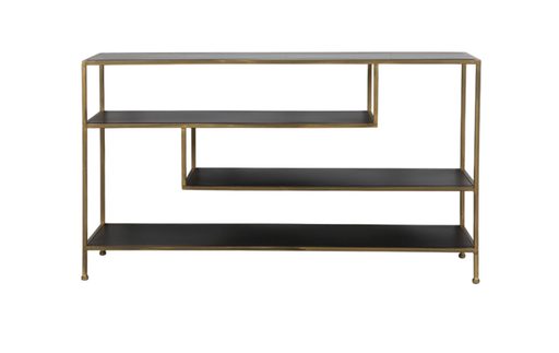 [LL000224] Console Ylaya métal noir mat or