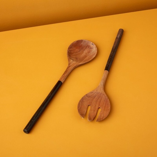 [BH000067] Couverts à salade bicolores