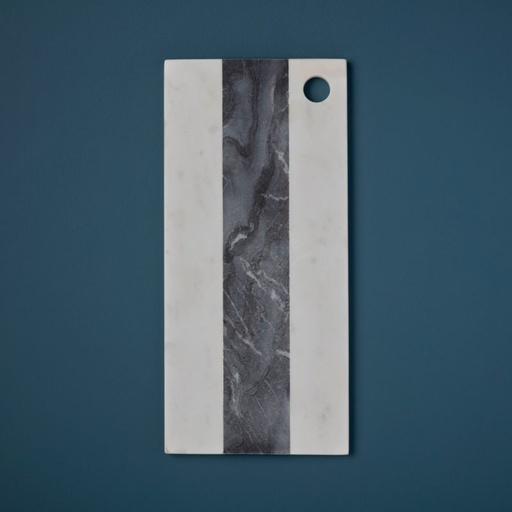 [BH000071] Planche rectangulaire en marbre blanc et gris