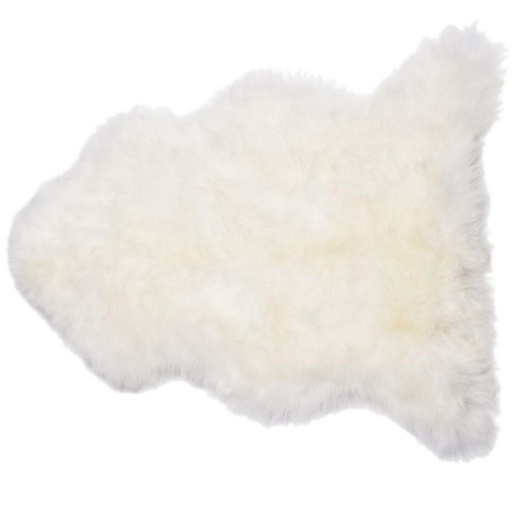 [AU000059] Peau de mouton simple ivoire qualité Prémium